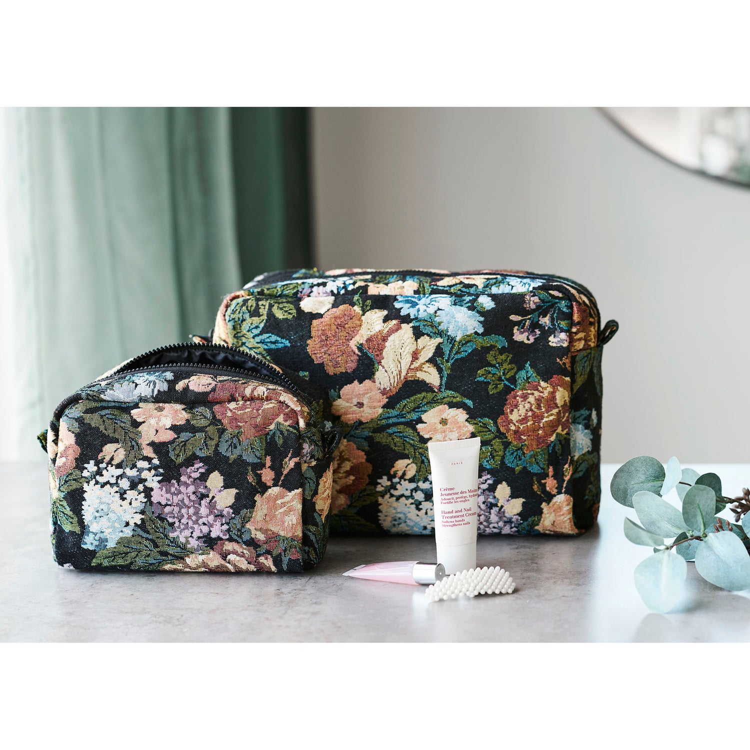 Zoe Toilettaske - Toilettaske, sort mix sæt af 2