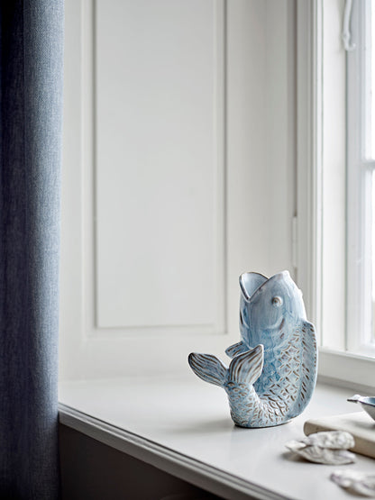 Creative Collection Hiro Vase, Blå, Stentøj