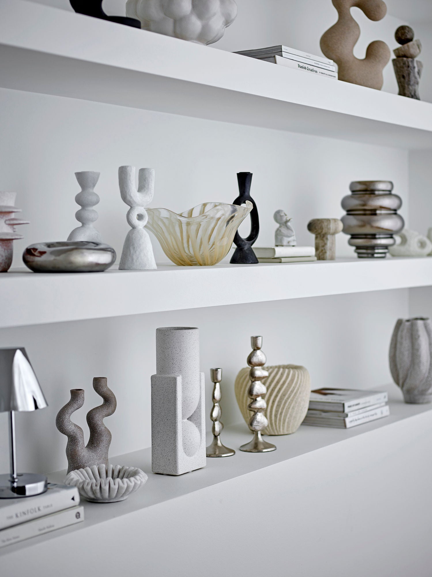Bloomingville Salome Vase, Hvid, Stentøj