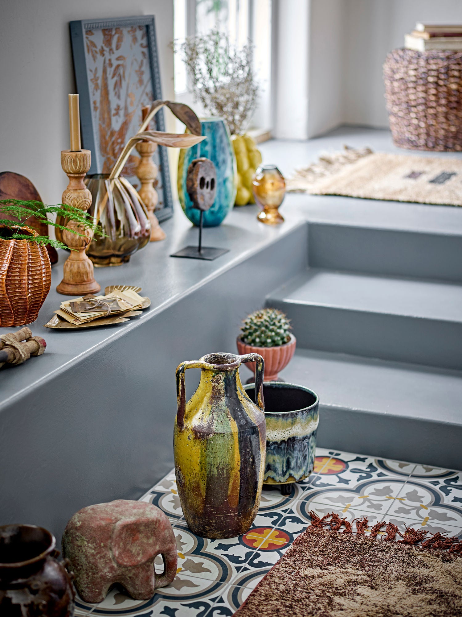 Creative Collection Wilder Deko Vase, Gul, Terrakotta