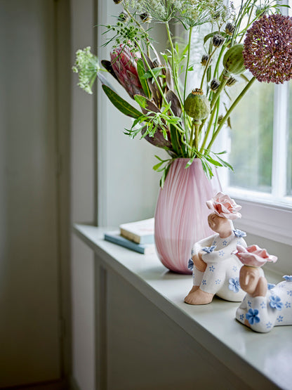 Bloomingville Ennis Vase, Rosa, Glas