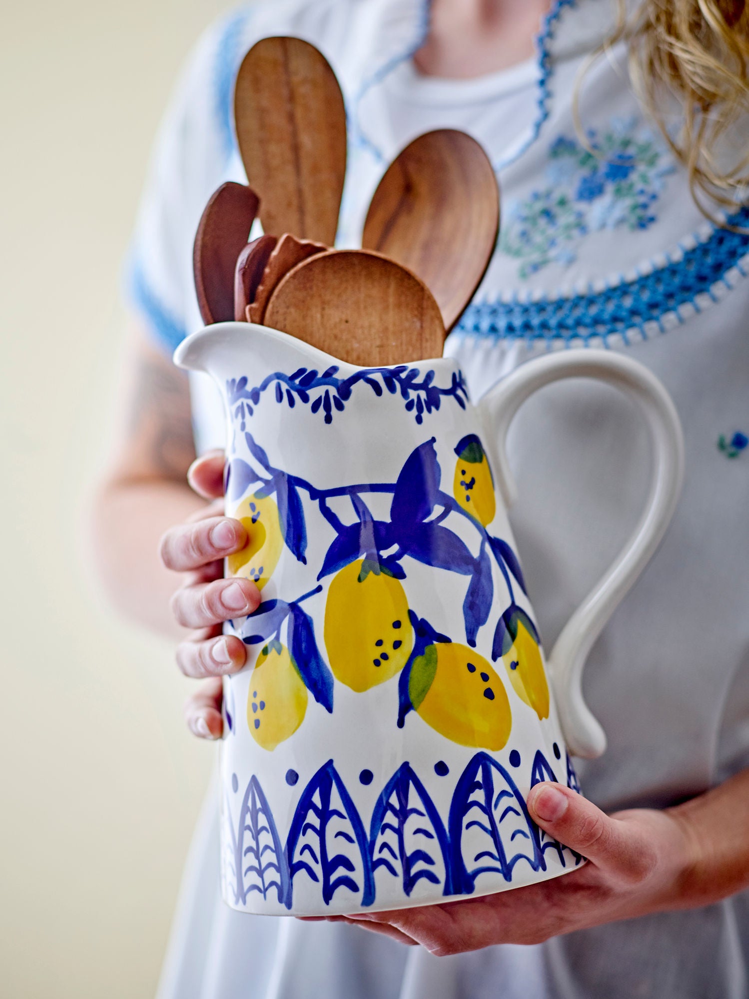 Creative Collection Maxima Kande, Blå, Stentøj