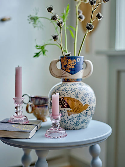 Bloomingville Hezha Vase, Blå, Stentøj