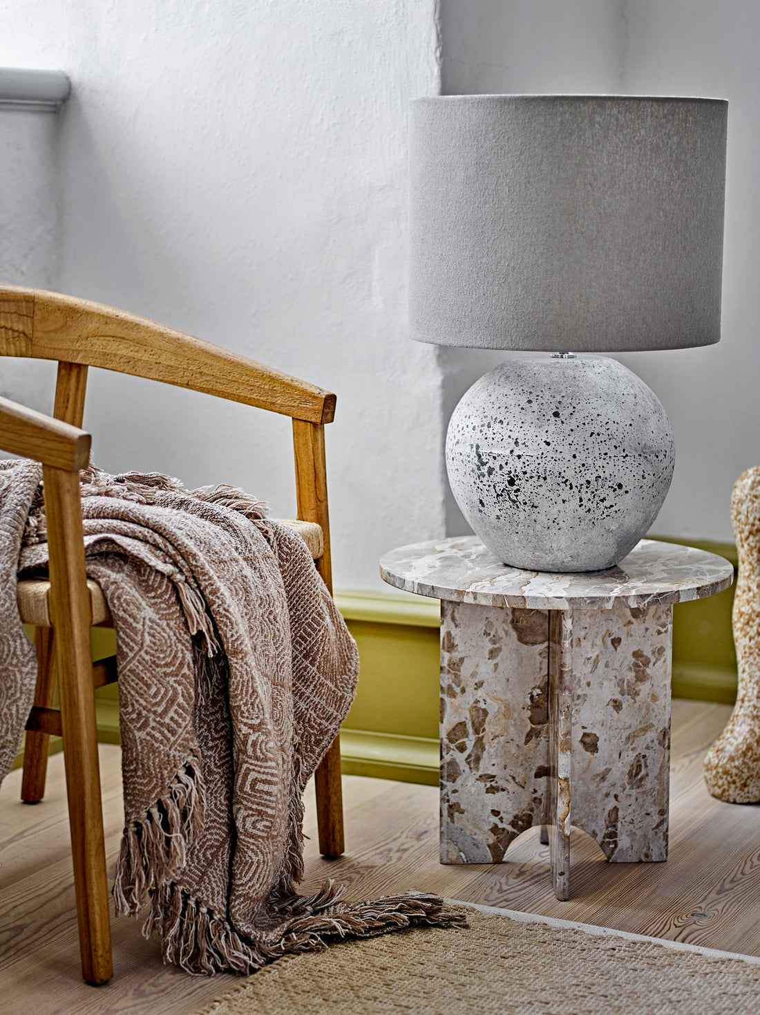 Bloomingville Isedora Bordlampe, Natur, Stentøj