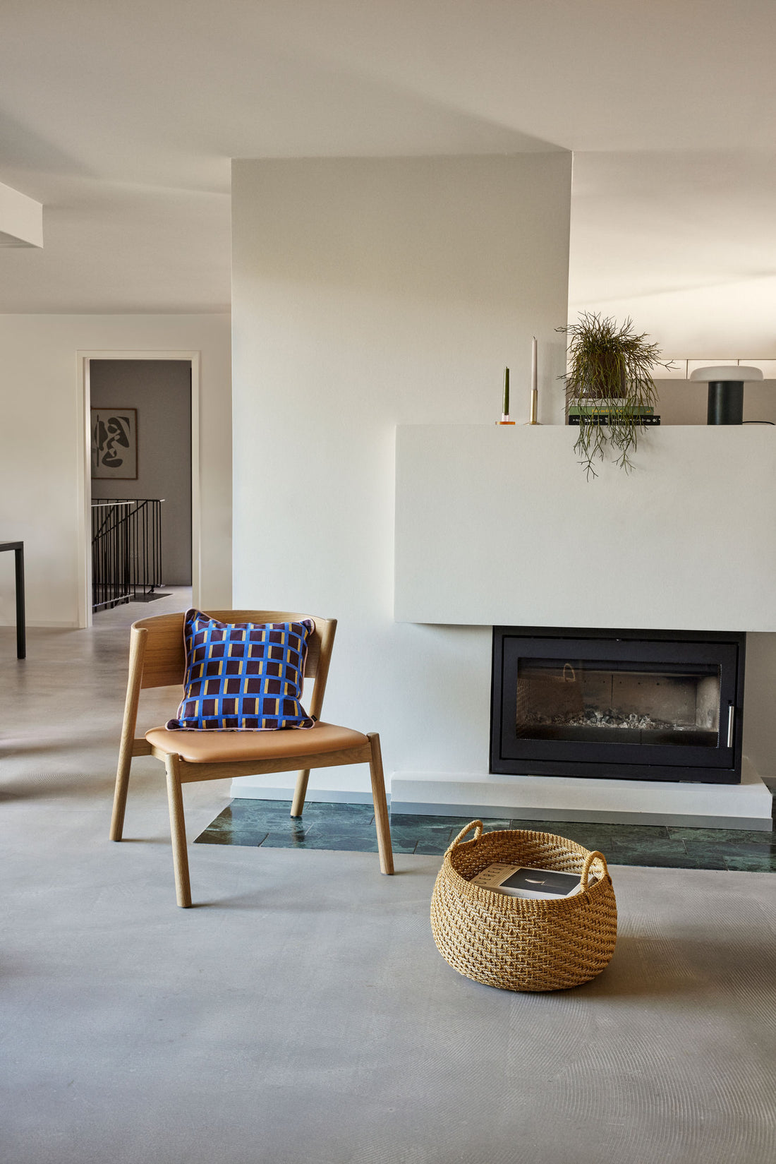 Solar Kurve Natur/Orange (sæt af 2) - ø31xh18, ø40xh28cm