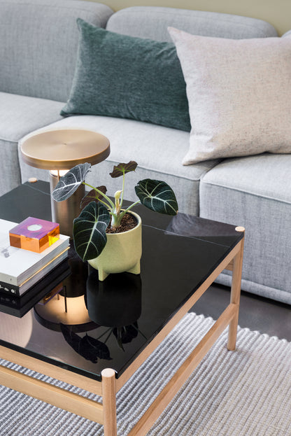 Raw Sofabord Sort/Natur - 80x80xh45cm