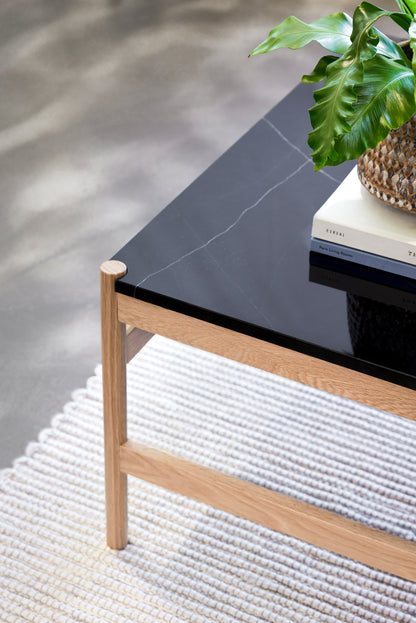 Raw Sofabord Sort/Natur - 80x80xh45cm