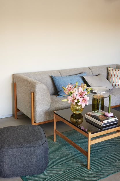 Raw Sofabord Sort/Natur - 80x80xh45cm