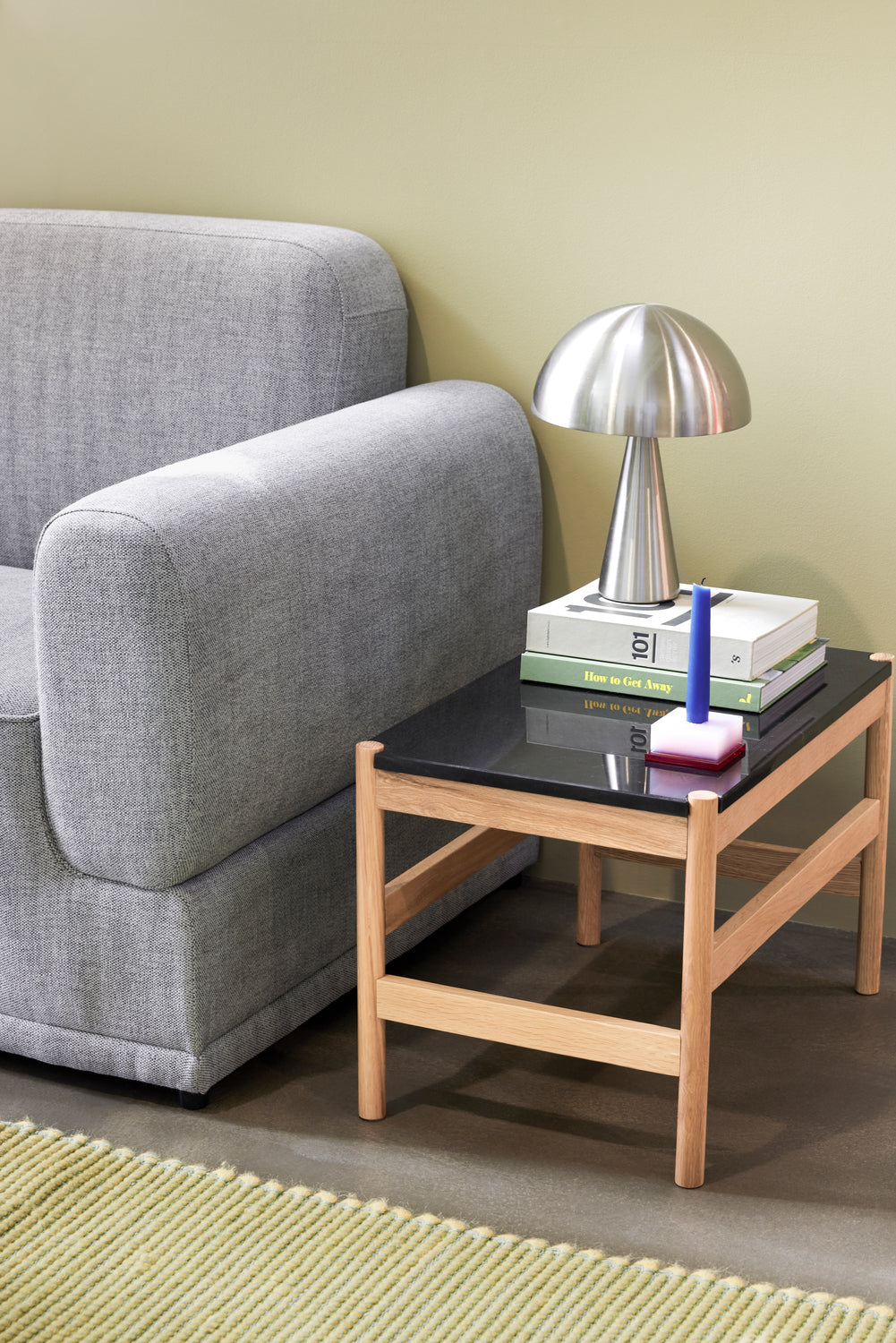 Raw Sidebord Sort/Natur - 60x40xh42cm