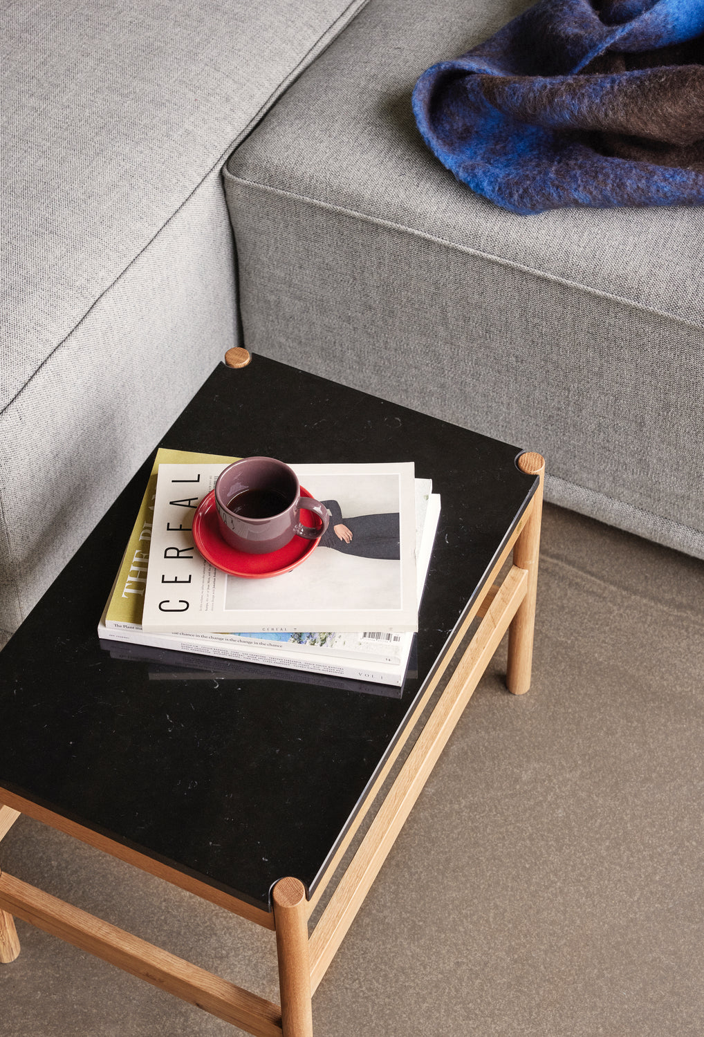 Raw Sidebord Sort/Natur - 60x40xh42cm