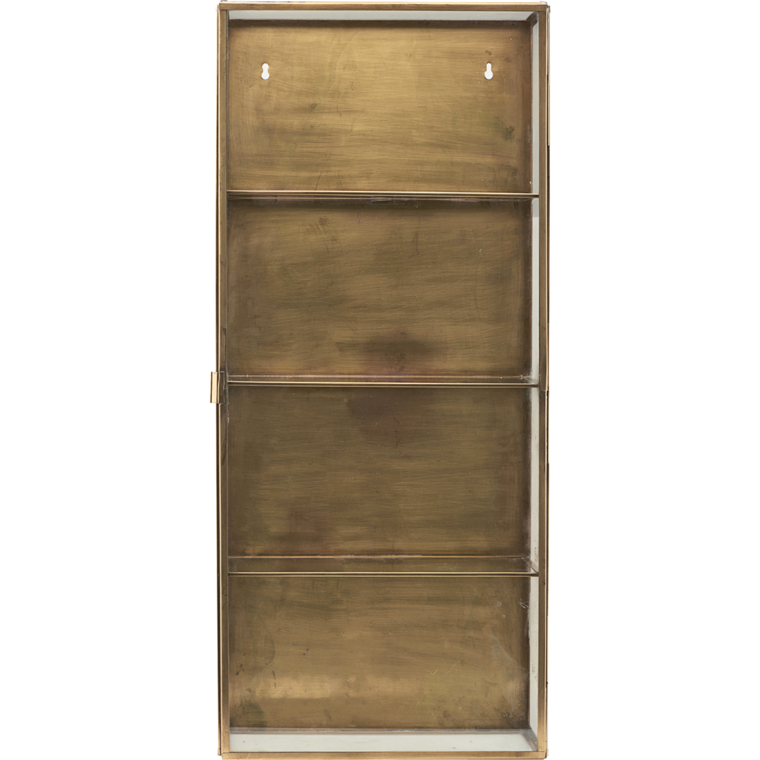 Vitrineskab, HDGlass, Messing 80x35 cm