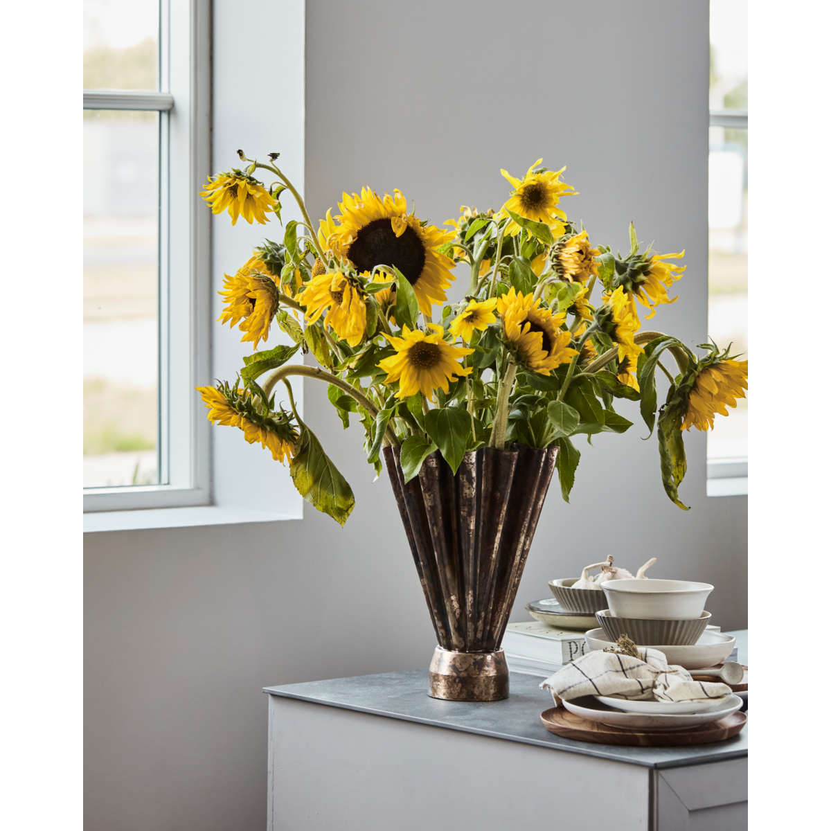 Vase, HDFlood, Antik brun