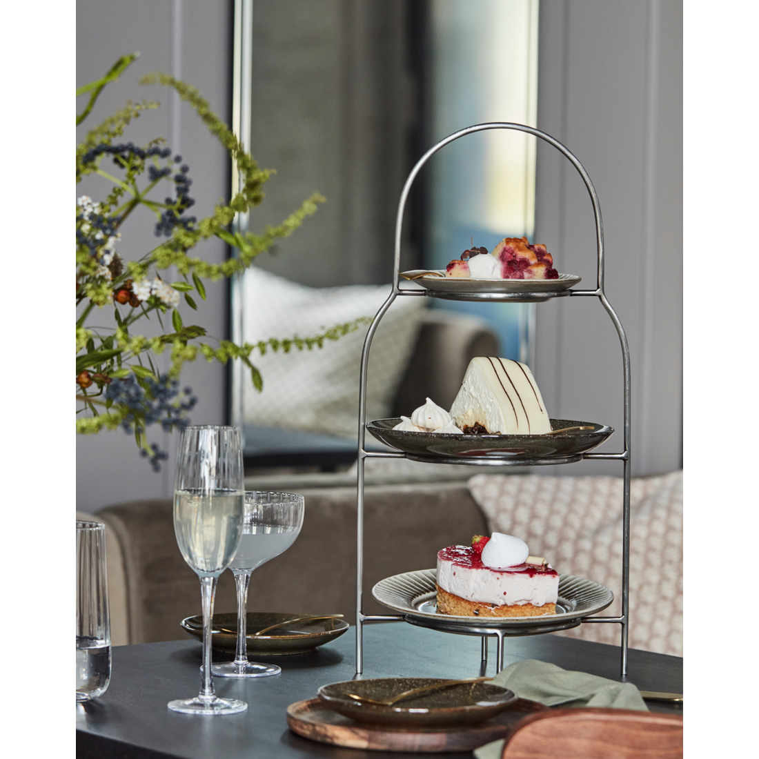 Tallerkenopsats, HDSana, Sølv finish