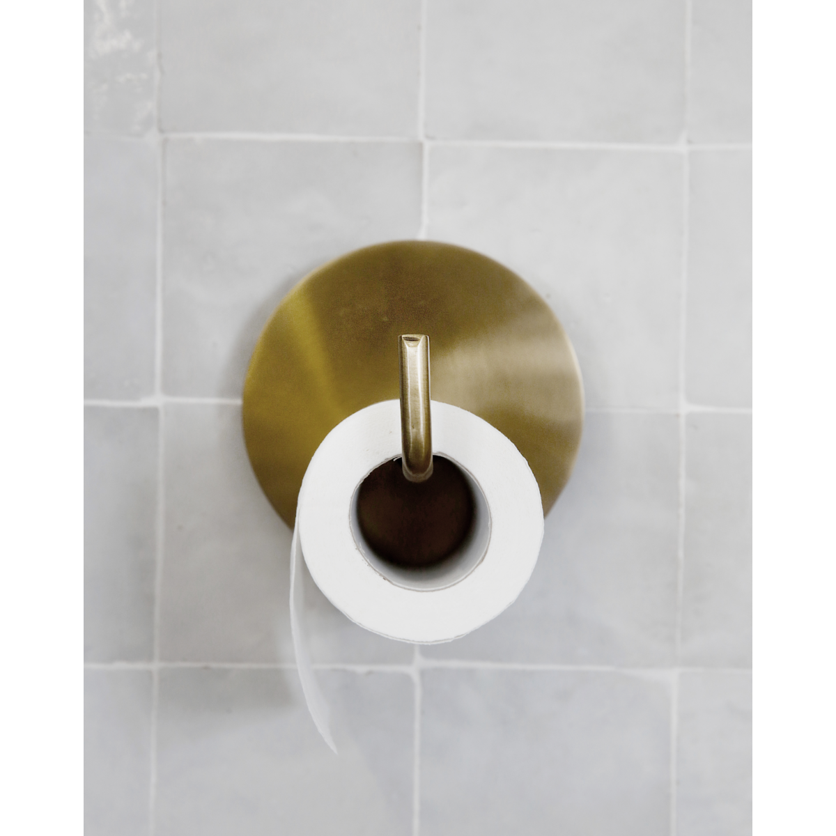 Toiletpapirholder, HDText, Messing