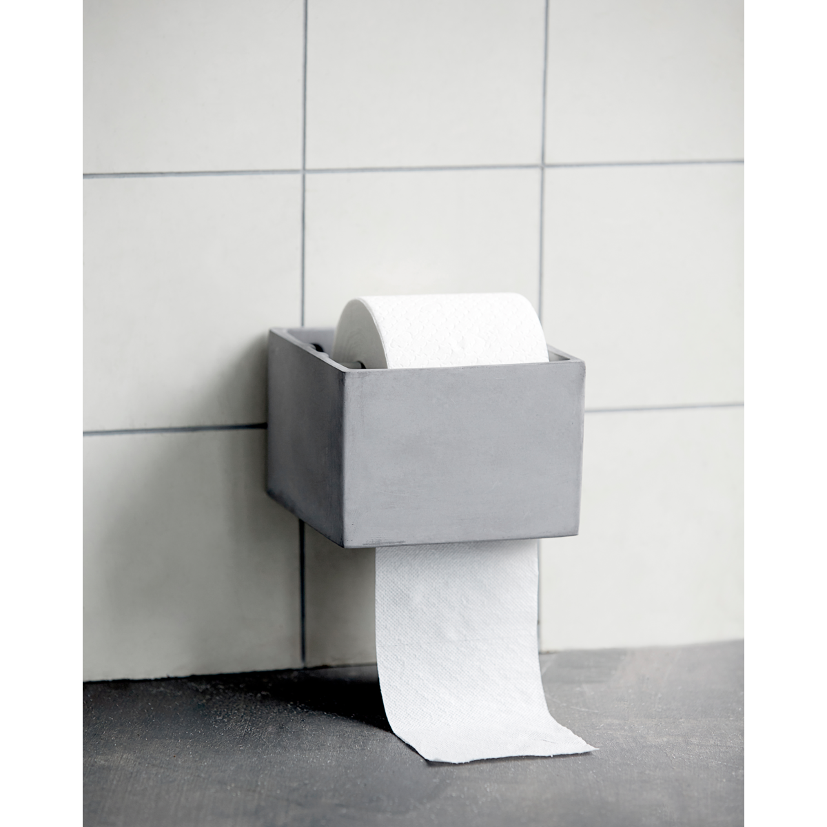 Toiletpapirholder, HDCement, Grå
