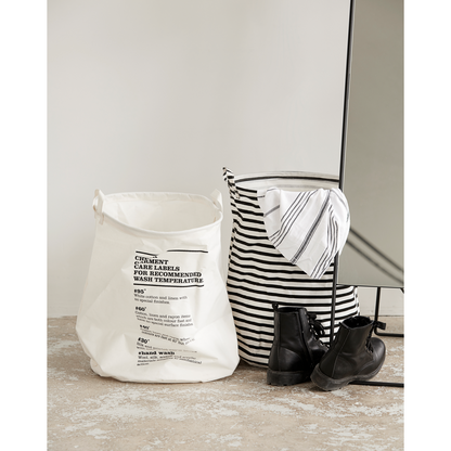 Vasketøjspose, HDStripes, Sort h: 50 cm, dia: 40 cm