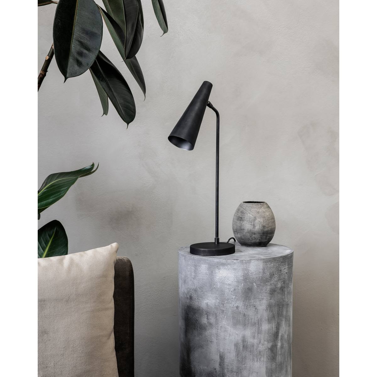 Bordlampe, HD, Mat sort