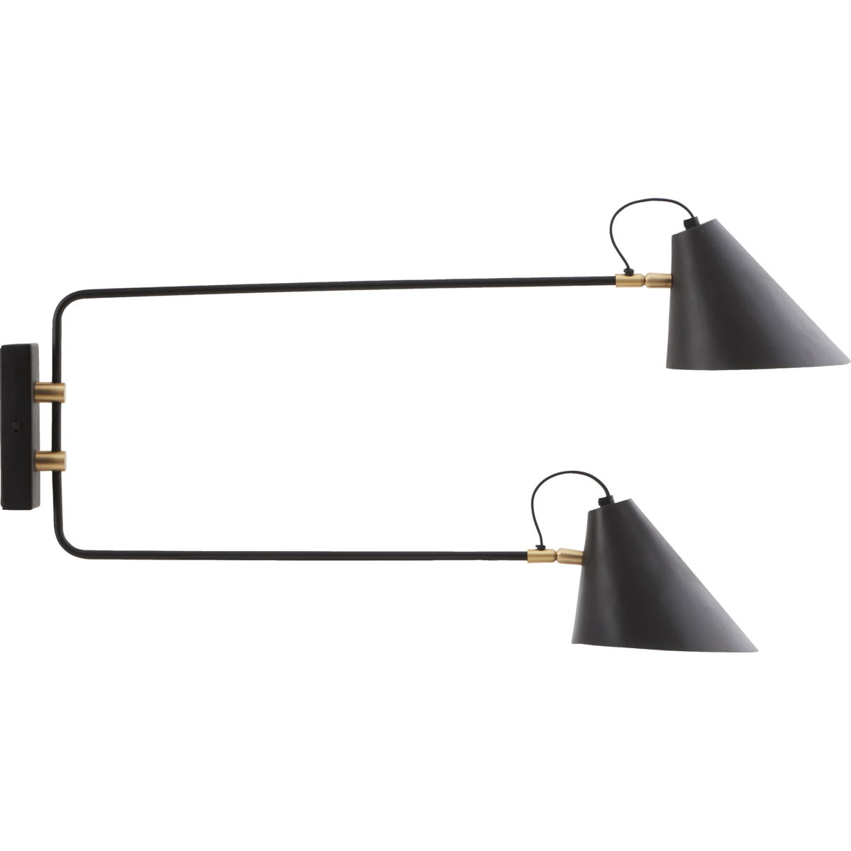 Væglampe, HDClub Double, Sort