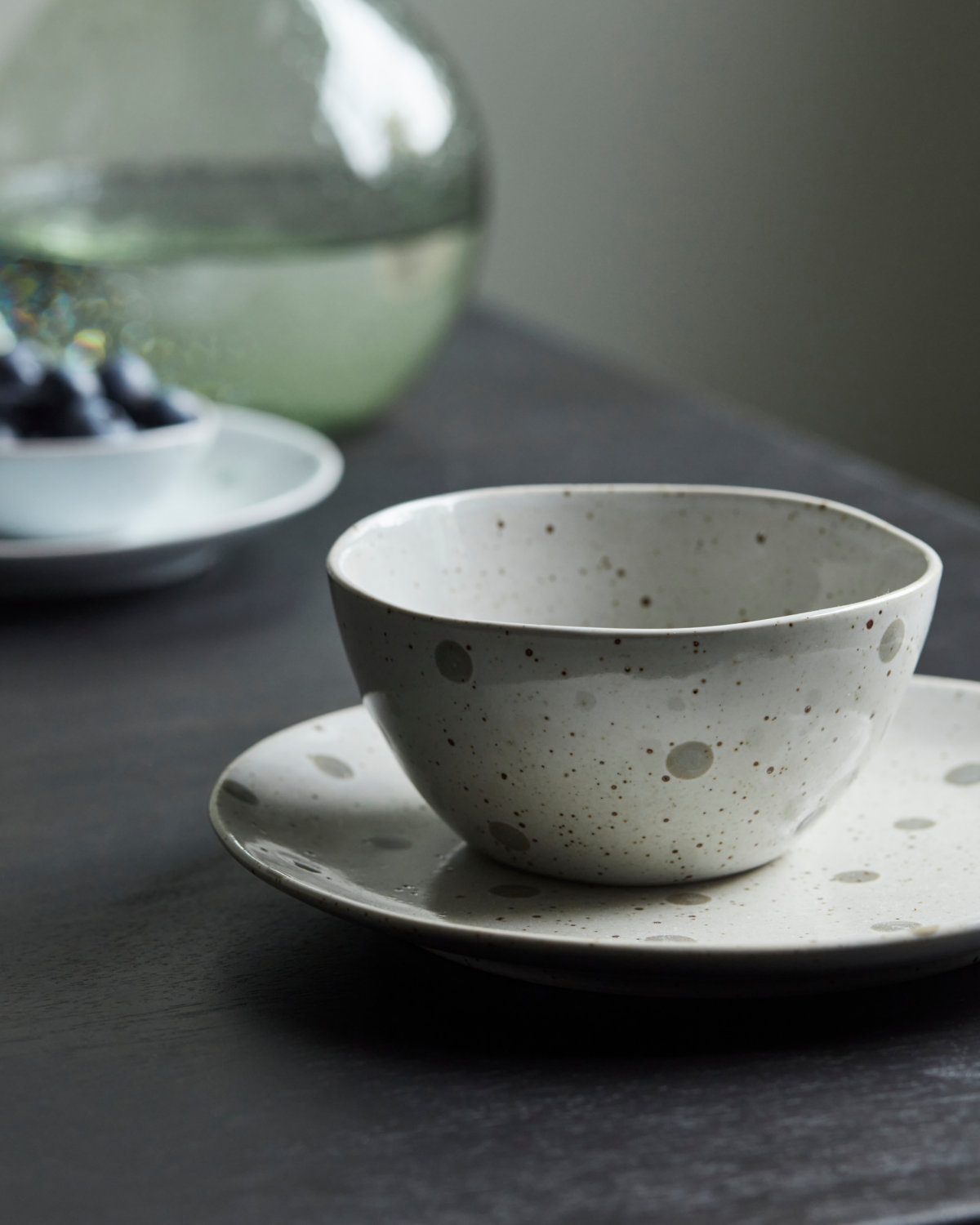 Skål, HDDots, Hvid;Grøn