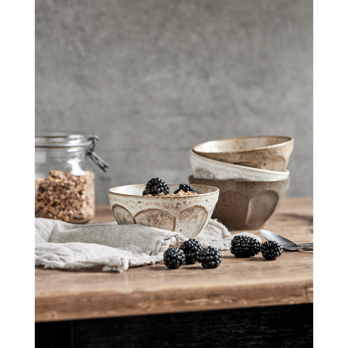 Skål, HDArch, Råhvid;Beige;Grøn