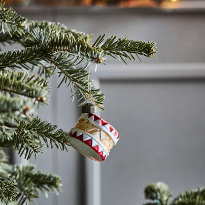 Julepynt, HDTambur, Rød;Guld