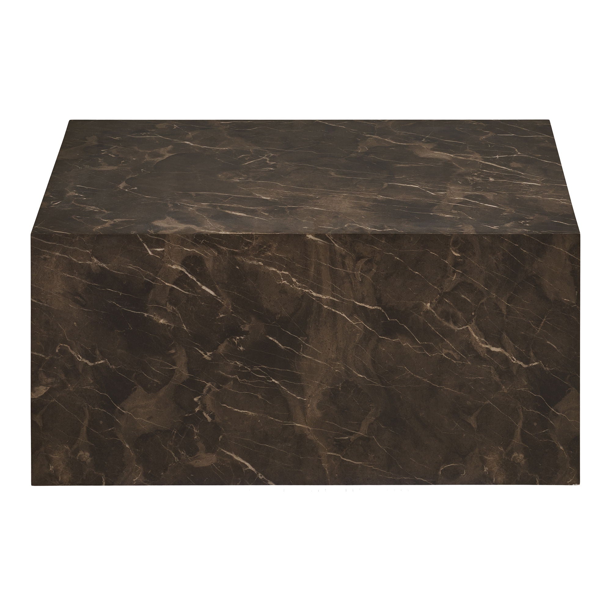 Prague Sofabord - Sofabord, marmor look, brun 60x80x40 cm
