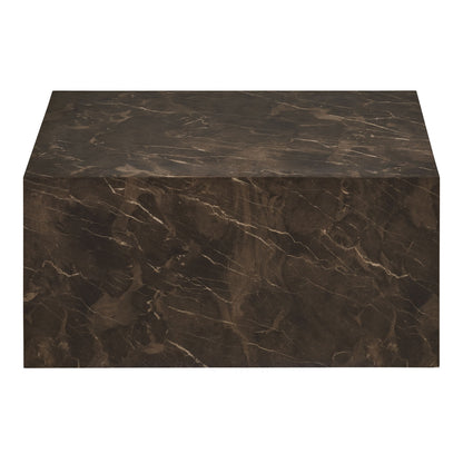 Prague Sofabord - Sofabord, marmor look, brun 60x80x40 cm