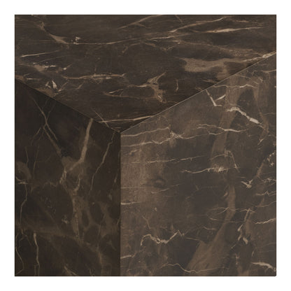 Prague Sofabord - Sofabord, marmor look, brun 60x80x40 cm
