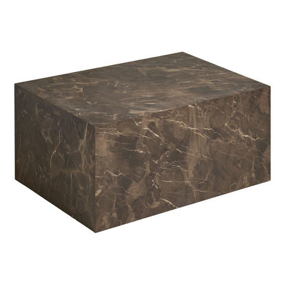 Prague Sofabord - Sofabord, marmor look, brun 60x80x40 cm