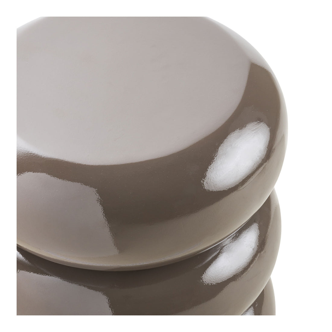 Rosolina Hjørnebord - Hjørnebord, glasfiber, brun ø35,5x44 cm