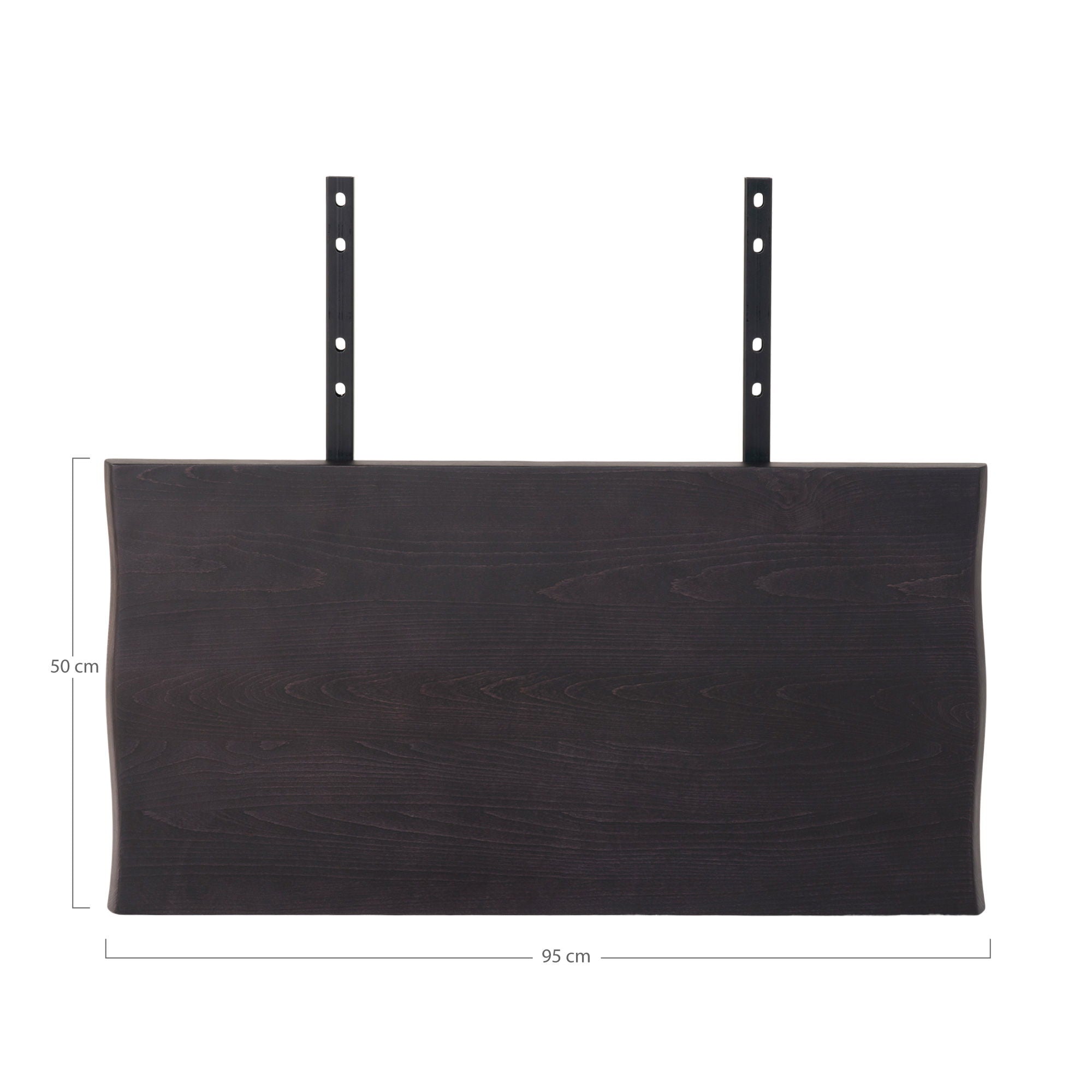 Sæt med to tillægsplader i sort eg med bølget kant