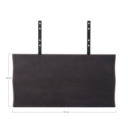 Sæt med to tillægsplader i sort eg med bølget kant