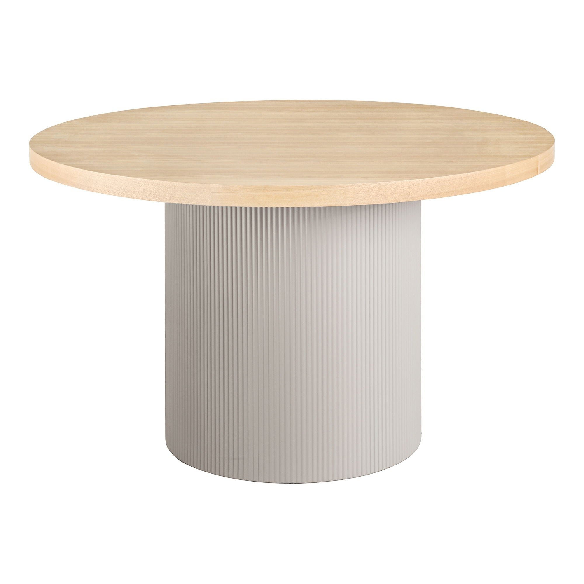 Solva Spisebord - Spisebord, ask, natur/sand ø120x75 cm