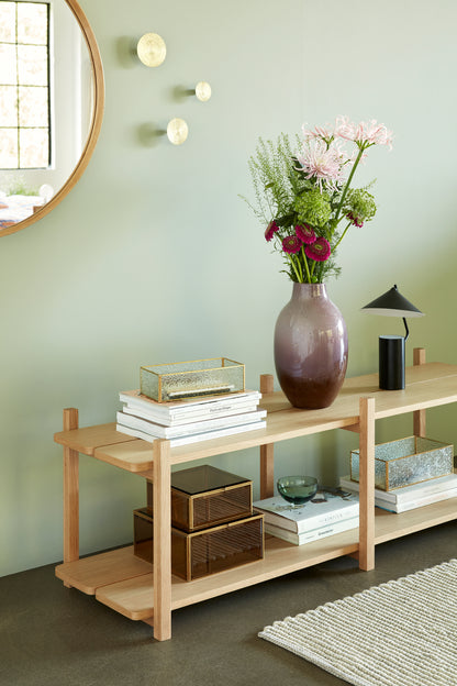 Hubsch - Mood Vægspejl Natur ø60x6cm