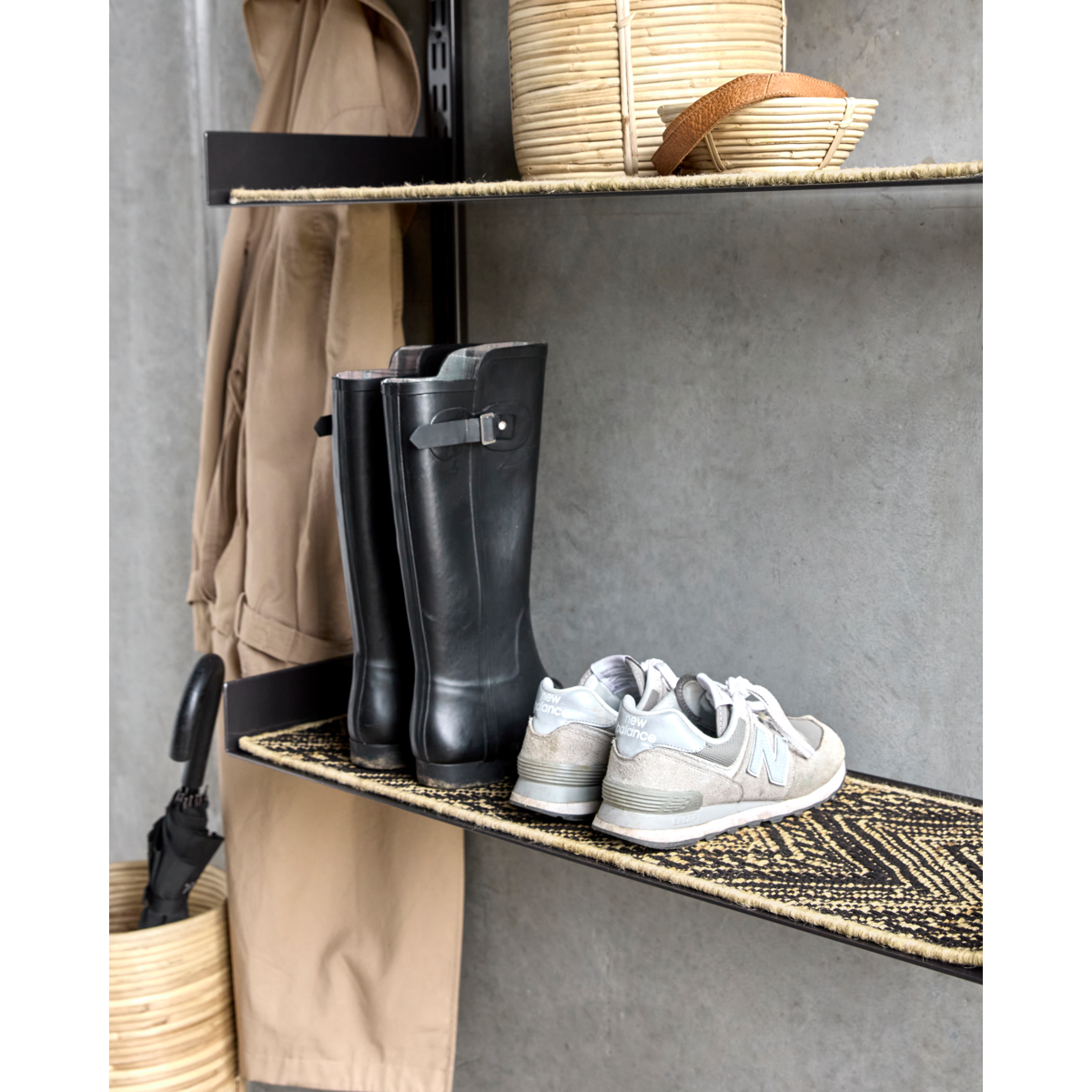 Tæppe, HDMonta, Sort;Natural