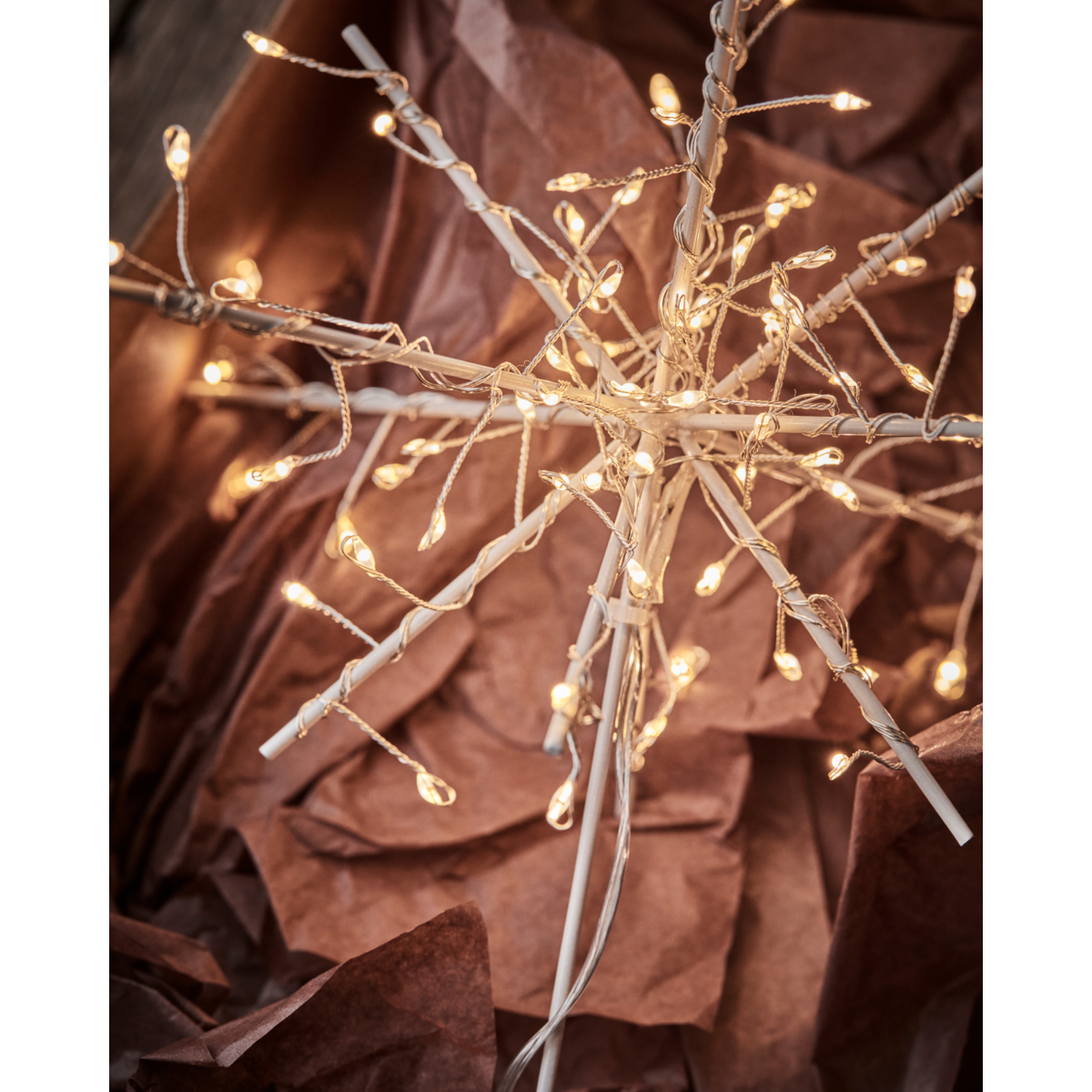 Top star w. LED, HDGlow, Hvid