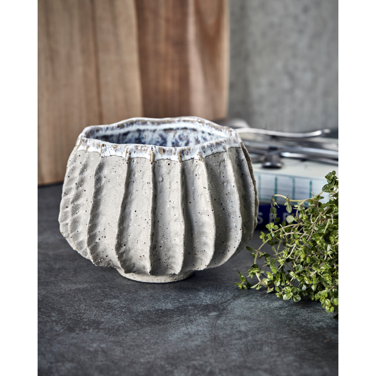 Urtepotte, HDShell, Grå;Beige