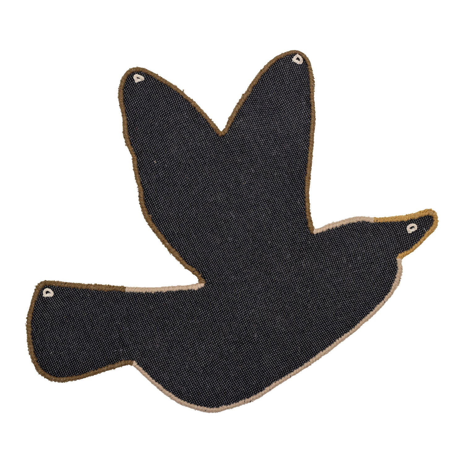 Bloomingville MINI Blue Jay Tæppe, Blå, Uld