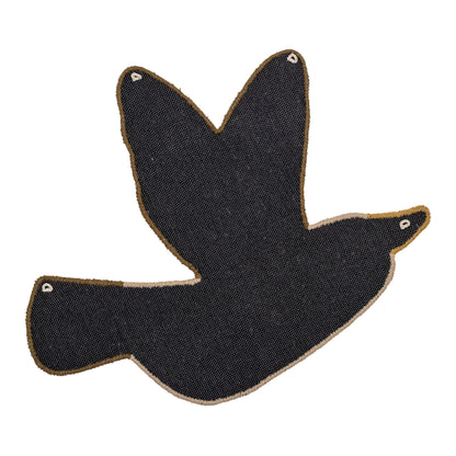Bloomingville MINI Blue Jay Tæppe, Blå, Uld