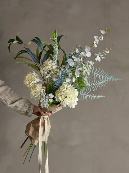 Bloomingville Symphonie Buket, Hvid, Kunstige Blomster