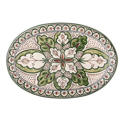 Creative Collection Karlie Serveringsfad, Grøn, Stentøj