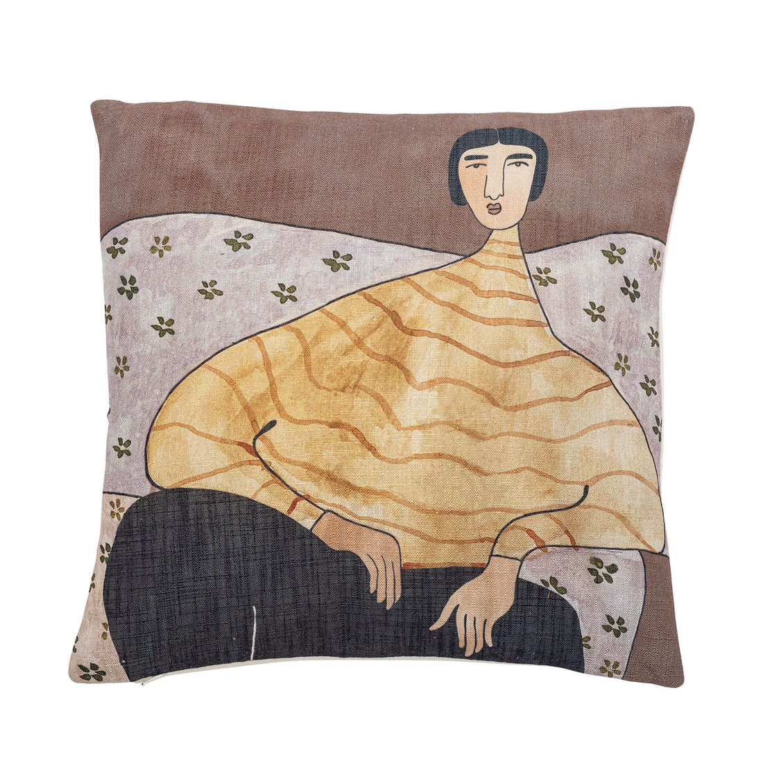 Bloomingville Zita Pude, Gul, Polyester