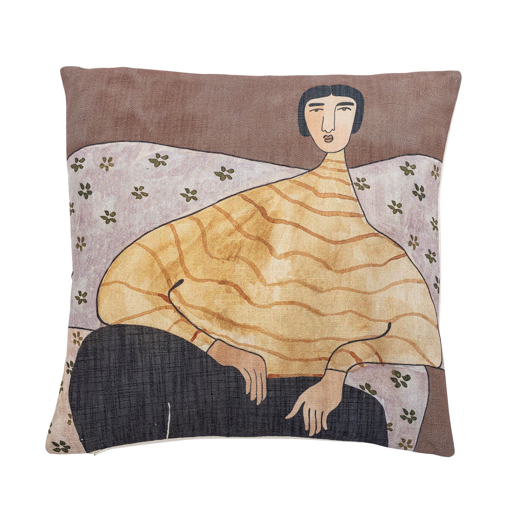 Bloomingville Zita Pude, Gul, Polyester