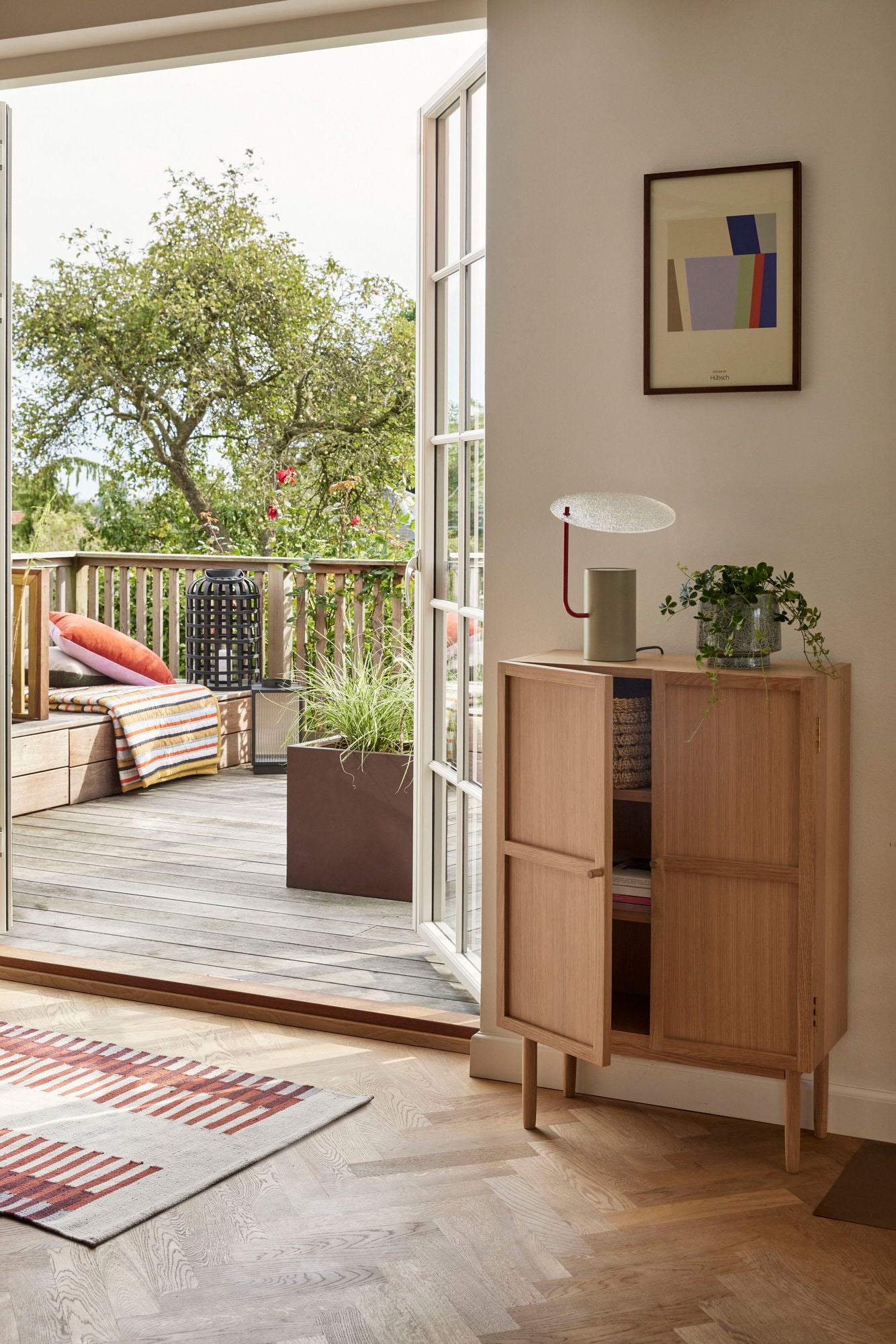 Hübsch Pavilion Plaid  Stribet Okker/ Flerfarvet