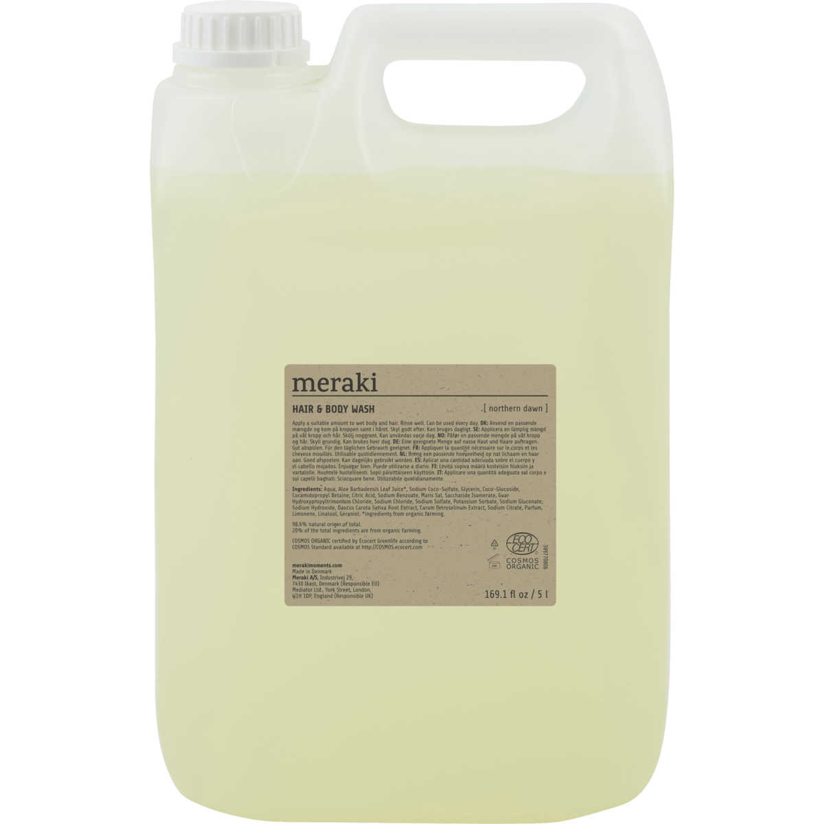 Hair &amp; body wash, Northern dawn, refill 5 liter