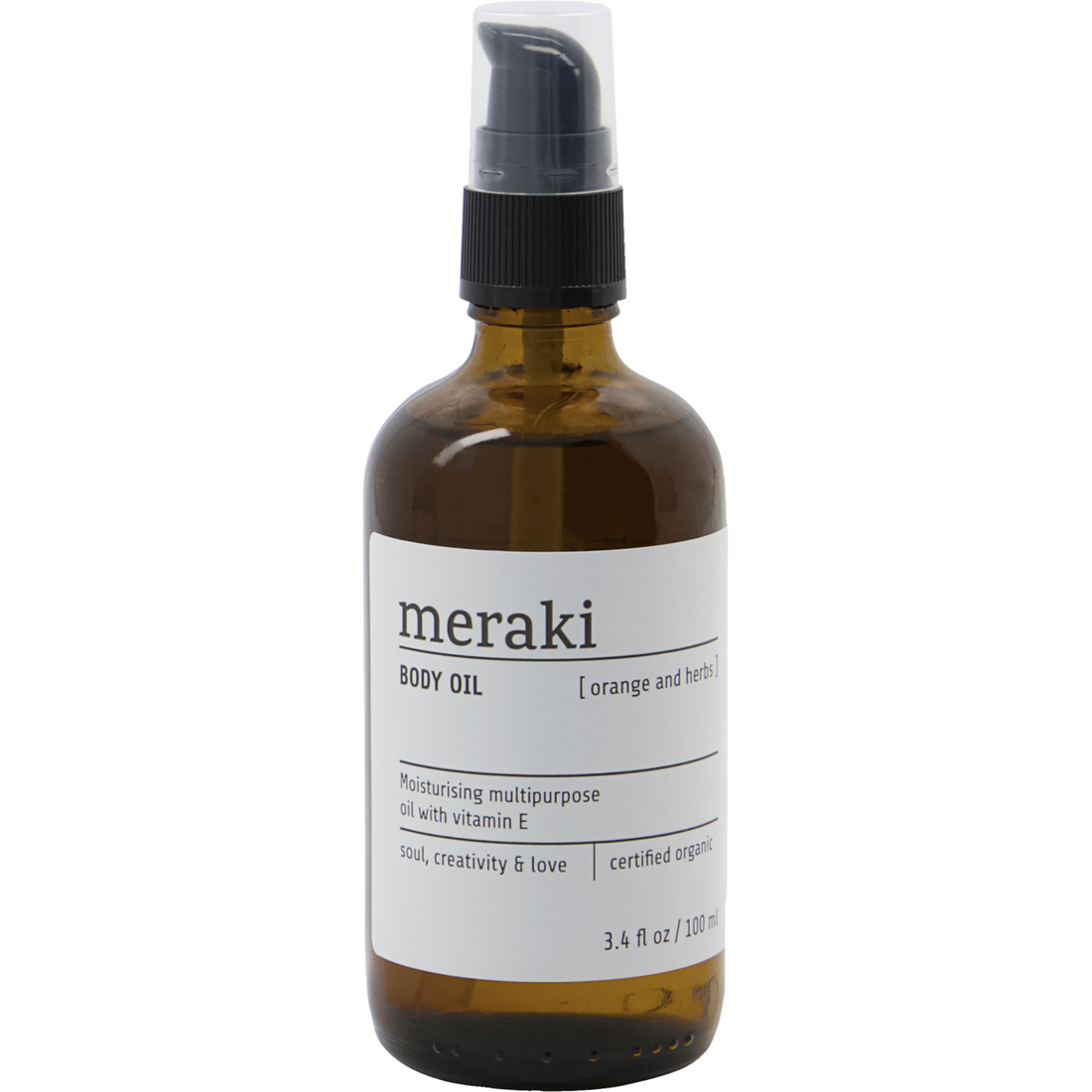 Body oil, Orange &amp; herbs, Brun