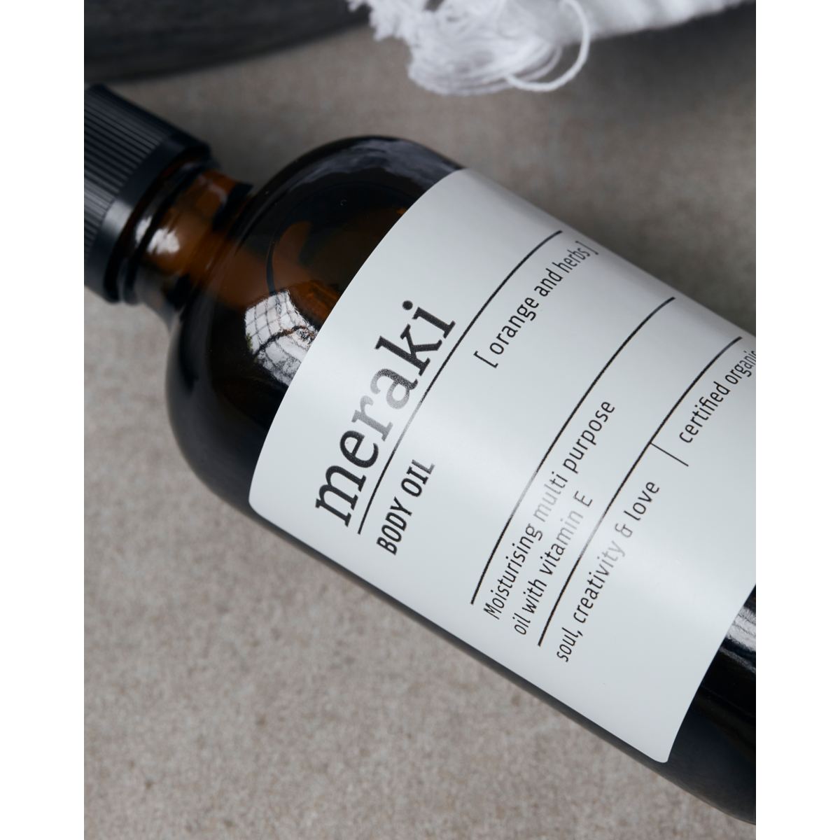 Body oil, Orange &amp; herbs, Brun