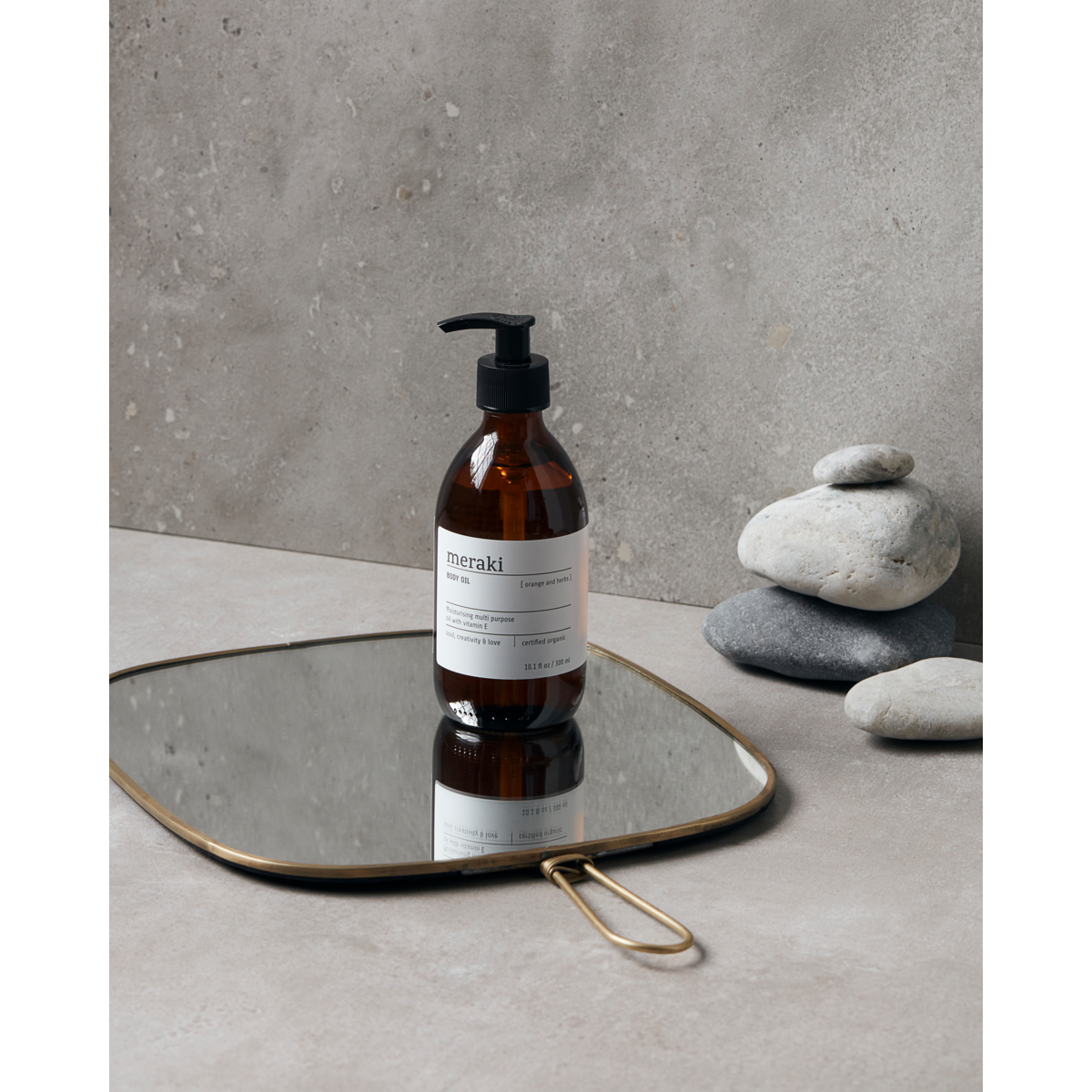 Body oil, Orange &amp; herbs, Brun