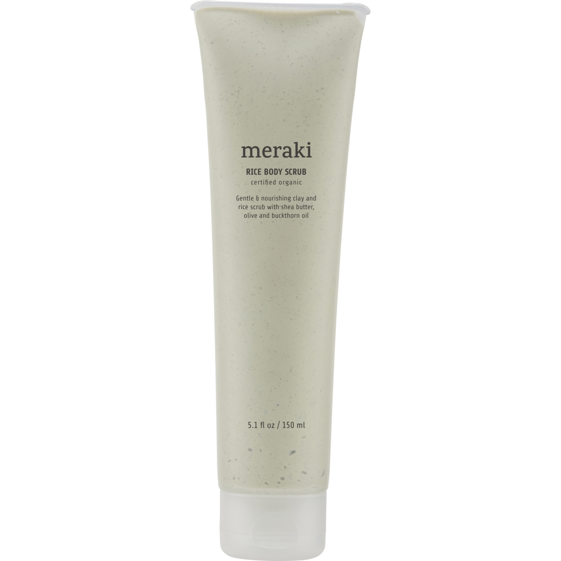 Rice body scrub, Hvid