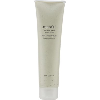 Rice body scrub, Hvid